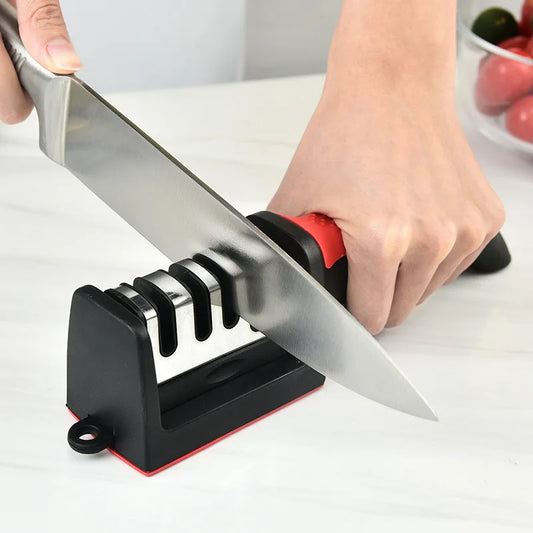 Handheld Black Sharpening Stone – Triple Purpose