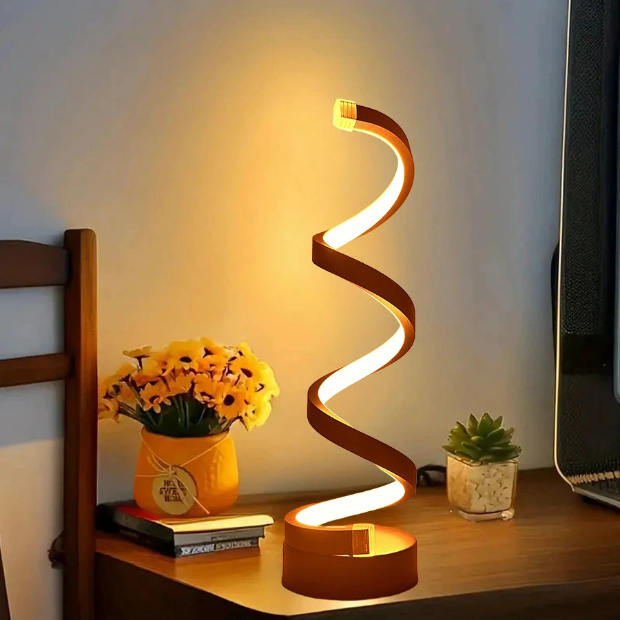 Touch Control Spiral Bedside Lamp