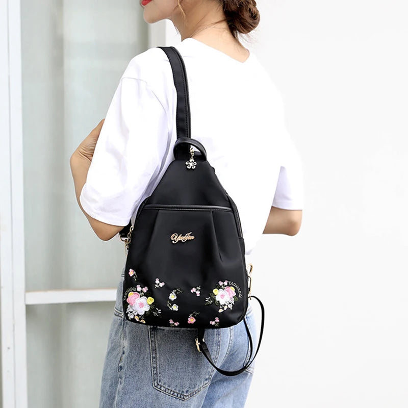 Waterproof Oxford Embroidered Backpack