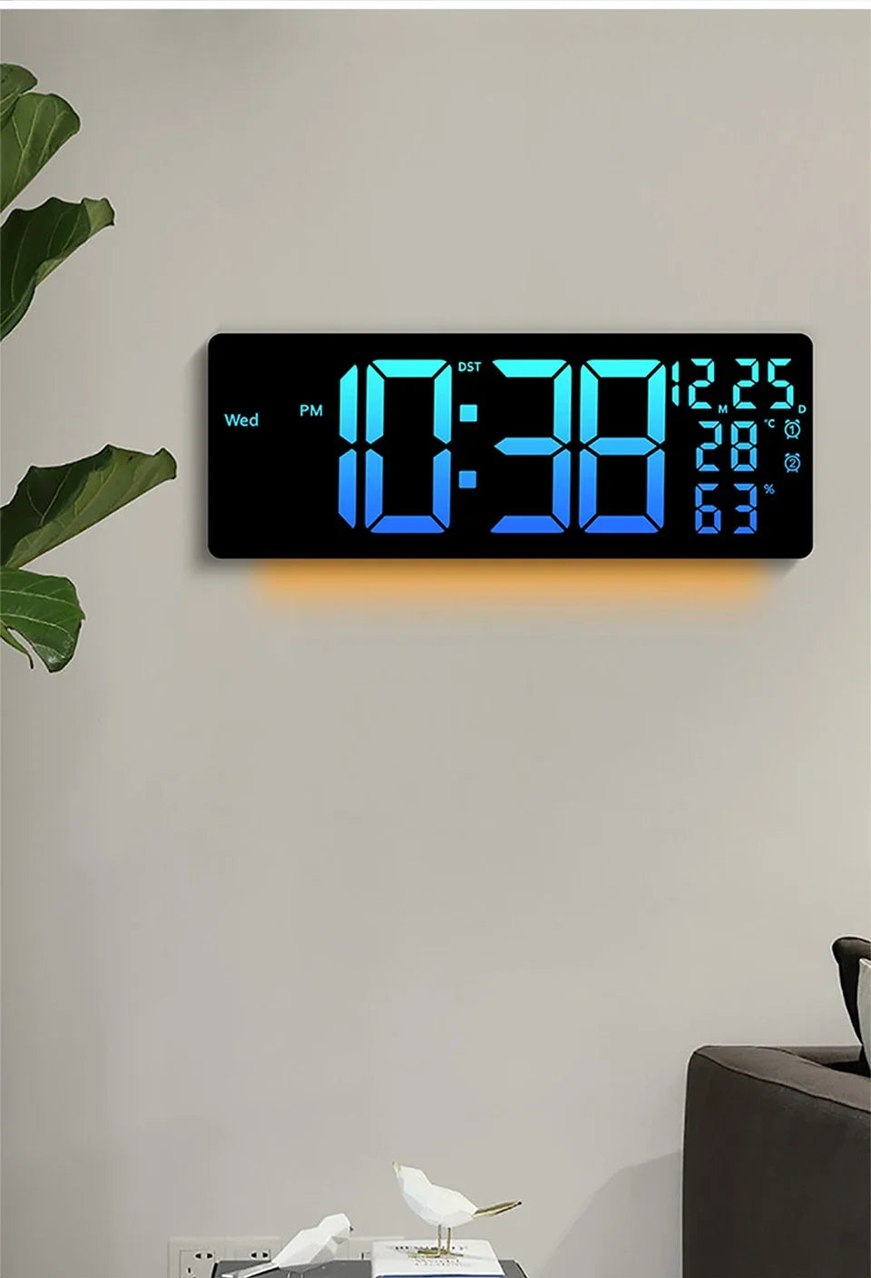 Color-Changing LED Wall Clock – Dynamic Room Decor