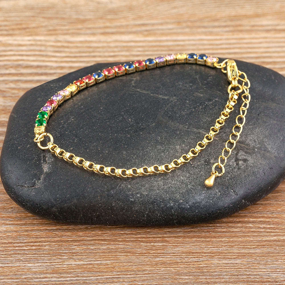 Adjustable Zircon Tennis Bracelet – Women’s Jewelry Gift"