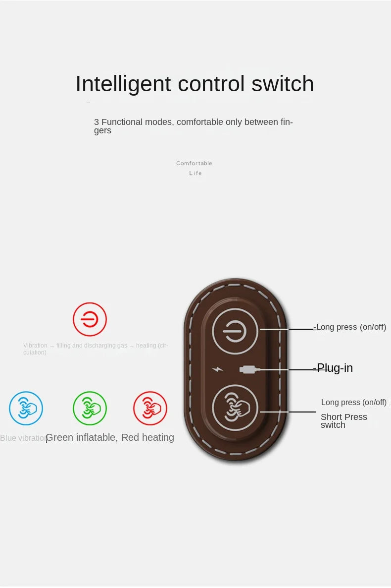 Electric Cervical Pillow Massager – Hot Compress & Vibration