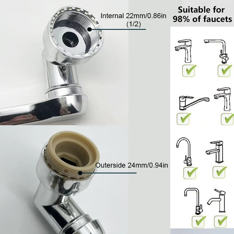 1080° Rotating Faucet Sprayer