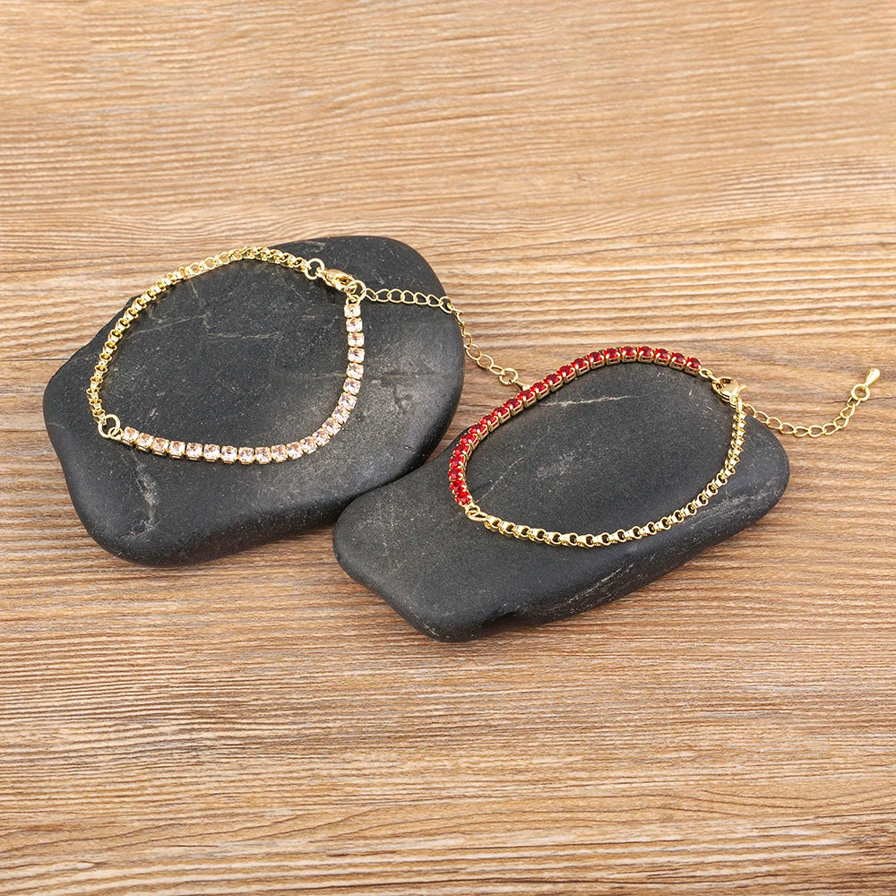 Adjustable Zircon Tennis Bracelet – Women’s Jewelry Gift"