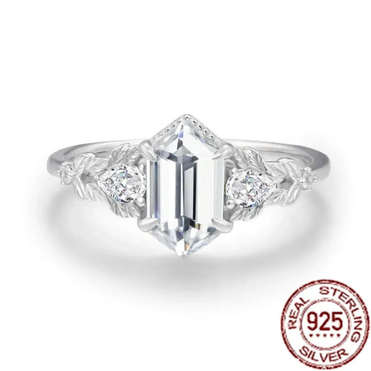 Luxury Flower Branch Vine Wedding Ring for Women