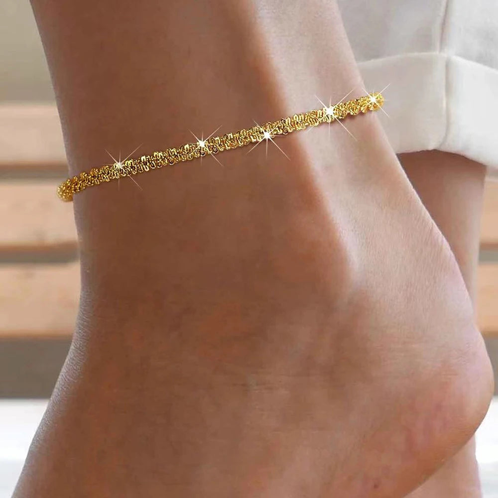 Elegant Stainless Steel Chain Anklet for Women