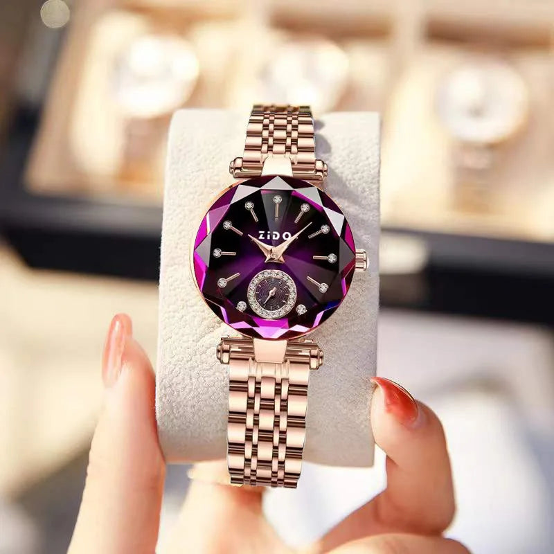 UTHAI Gold Diamond Bracelet Watch