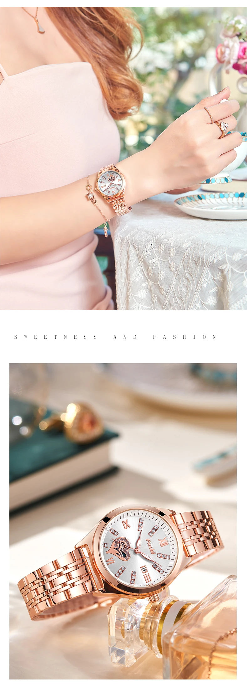 POSHI Women's Stainless Steel Quartz Watch