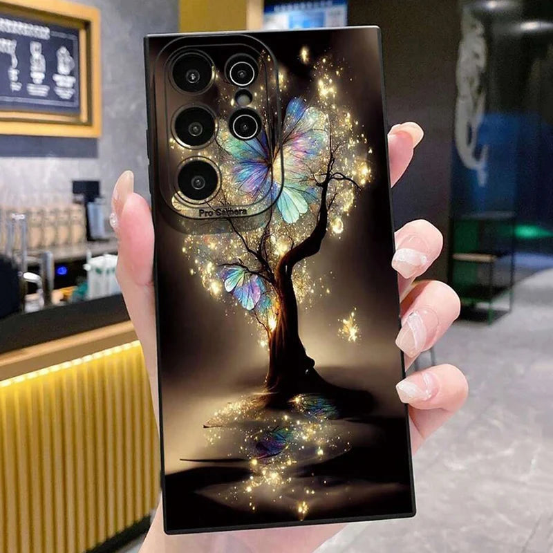 Glowing Butterfly Tree Silicone Cover – Samsung