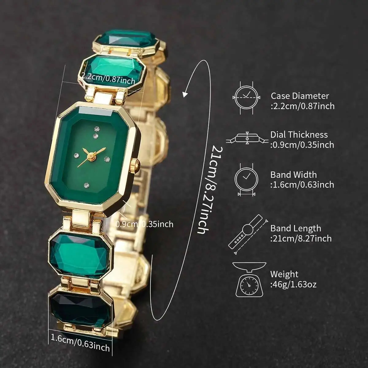 Elegant Rectangle Women’s Watchx）