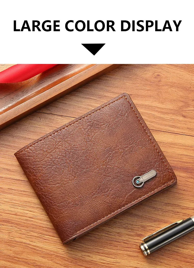 Classic Vintage PU Leather Men’s Wallet with Coin Pocket
