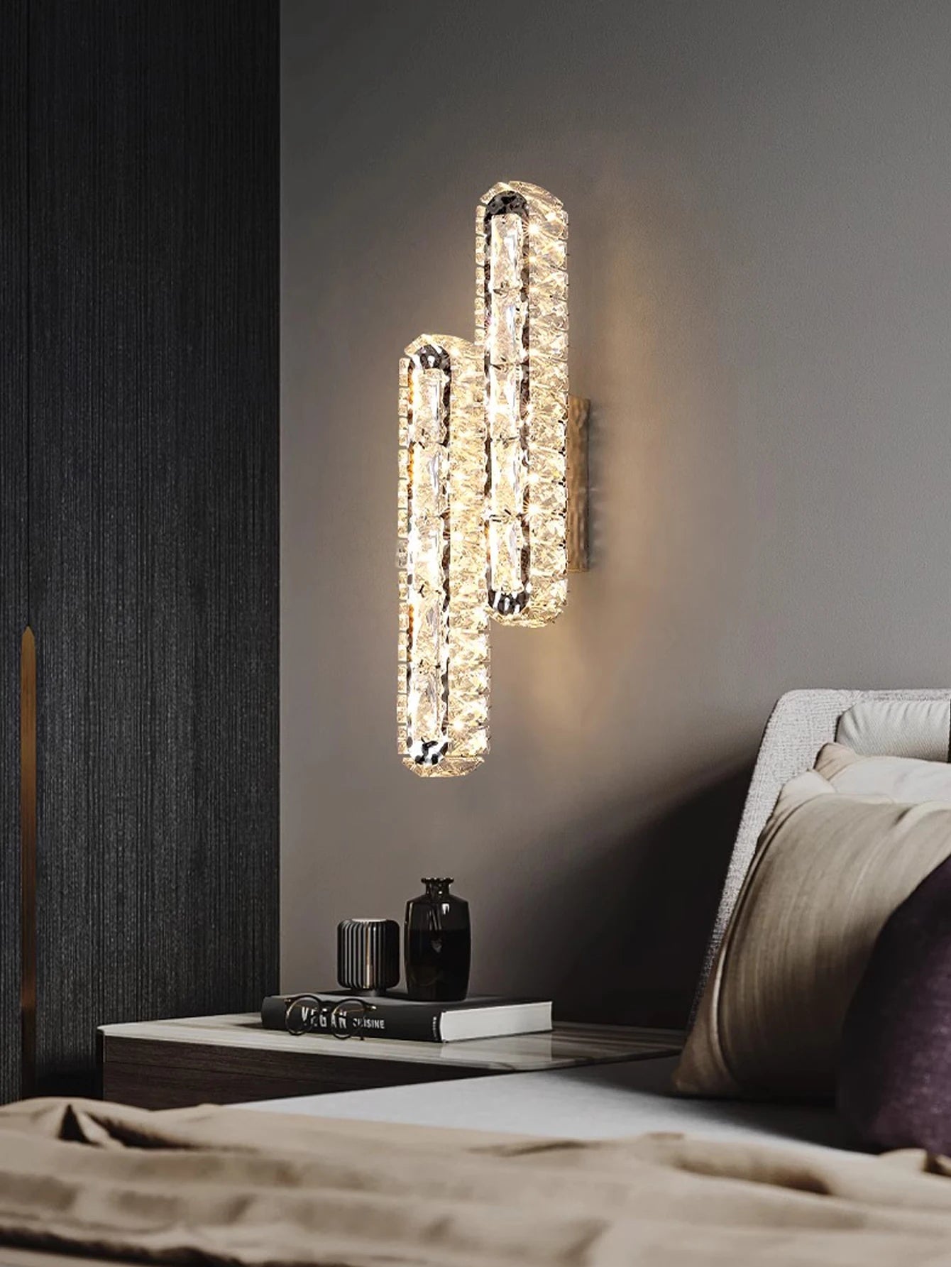 Crystal Wall Lamp – Gold & Silver