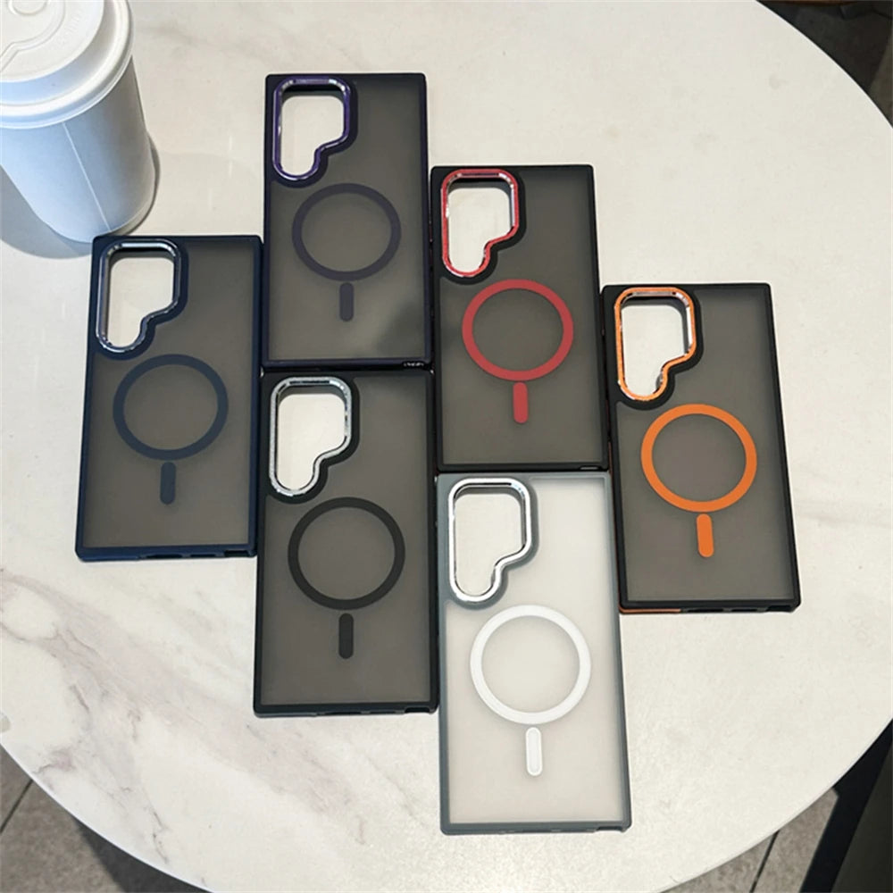 Luxury Matte Magnetic Shockproof Cover – Samsung