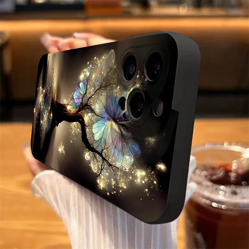 Glowing Butterfly Tree Silicone Cover – Samsung