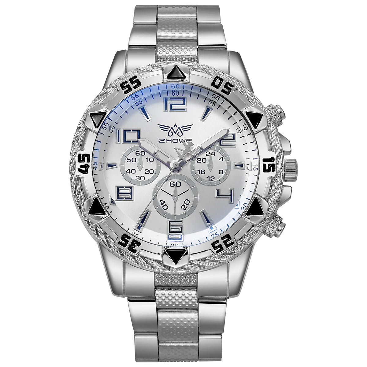 Luxury Men's Watch, Full Steel, Business Sport.