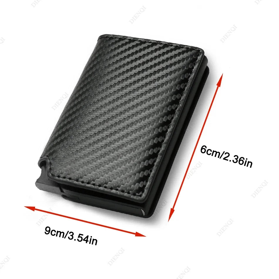 RFID Aluminum Slim Men’s Wallet – Carbon Fiber Card Holder