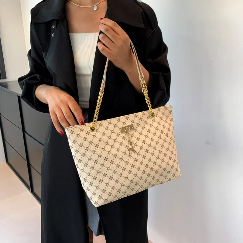 Large PU Shoulder Tote