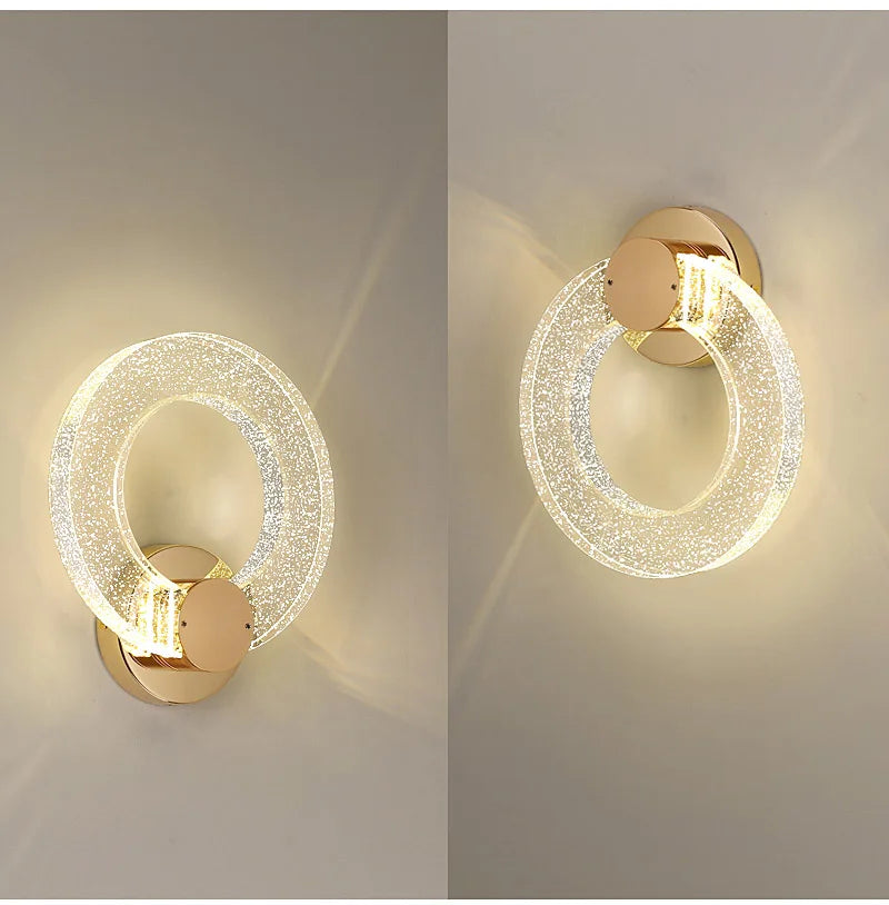 Luxury Crystal Circle Wall Lamp