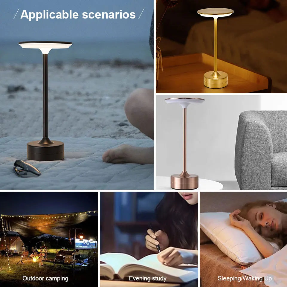LED Table Lamp with Touch Sensor, USB Rechargeable