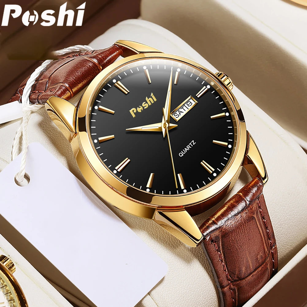 Bochi Luxury Leather Waterproof Watch