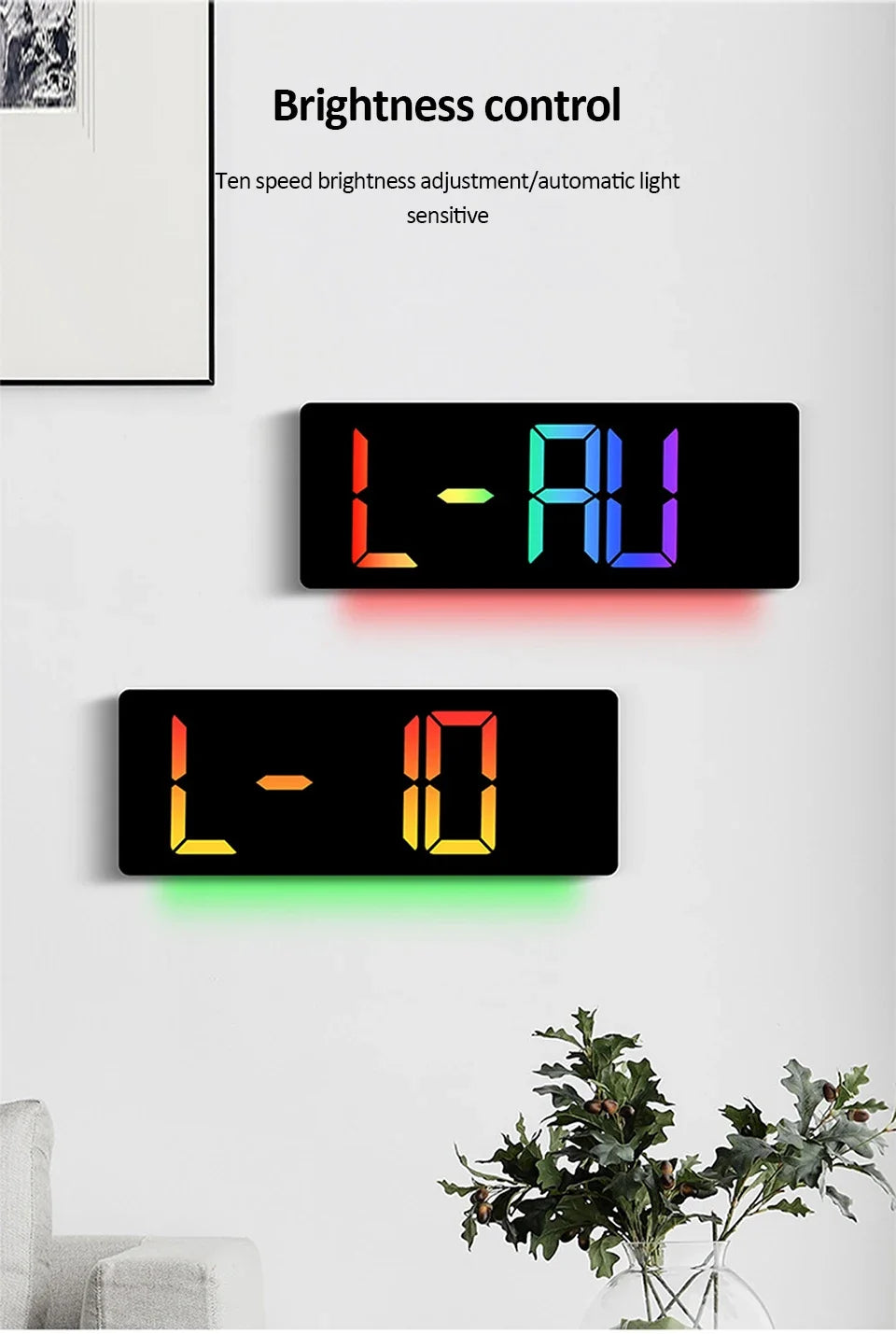 Color-Changing LED Wall Clock – Dynamic Room Decor