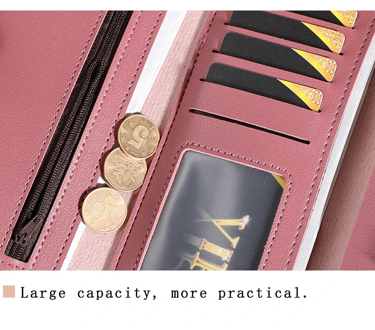 Large Capacity Clutch & Coin Purse for Ladies