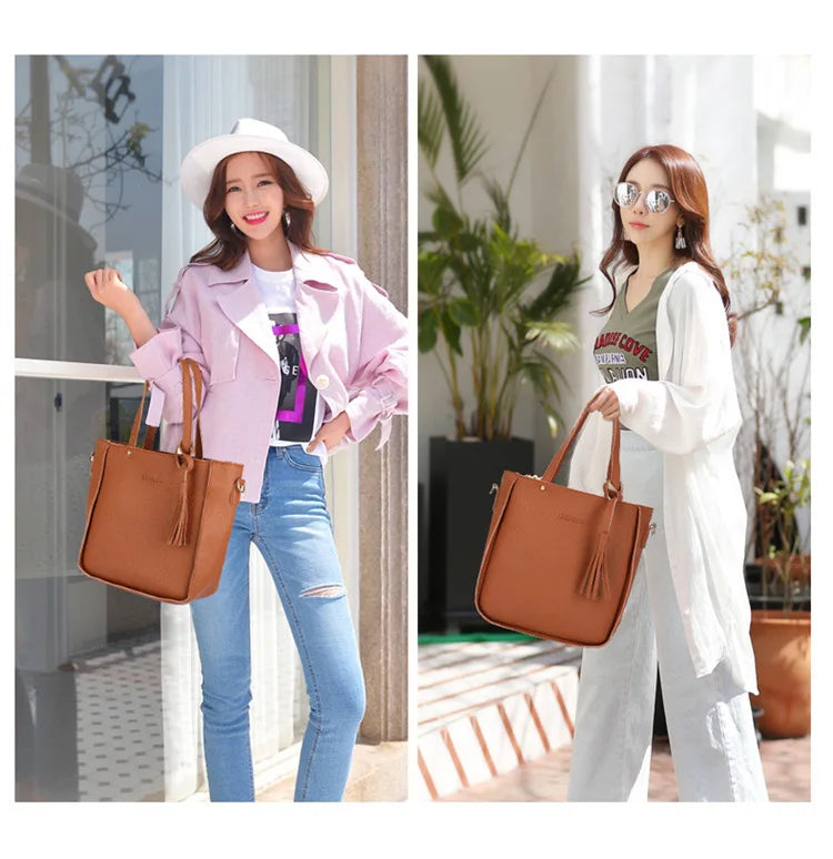 Stylish Solid PU Crossbody & Shoulder Bags for Women
