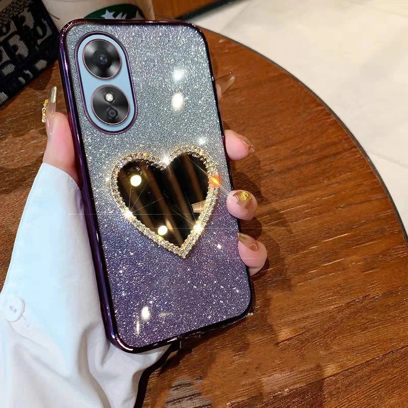 Luxury Glitter Diamond Mirror Cover – OPPO Reno