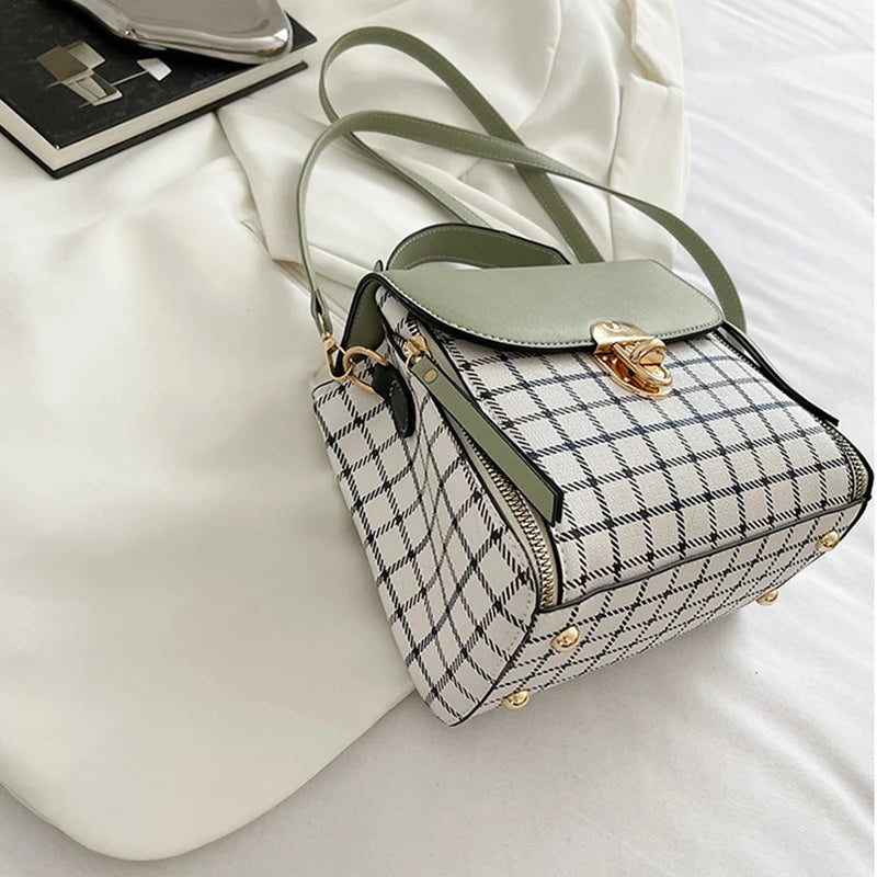 Plaid Flap Crossbody Bag