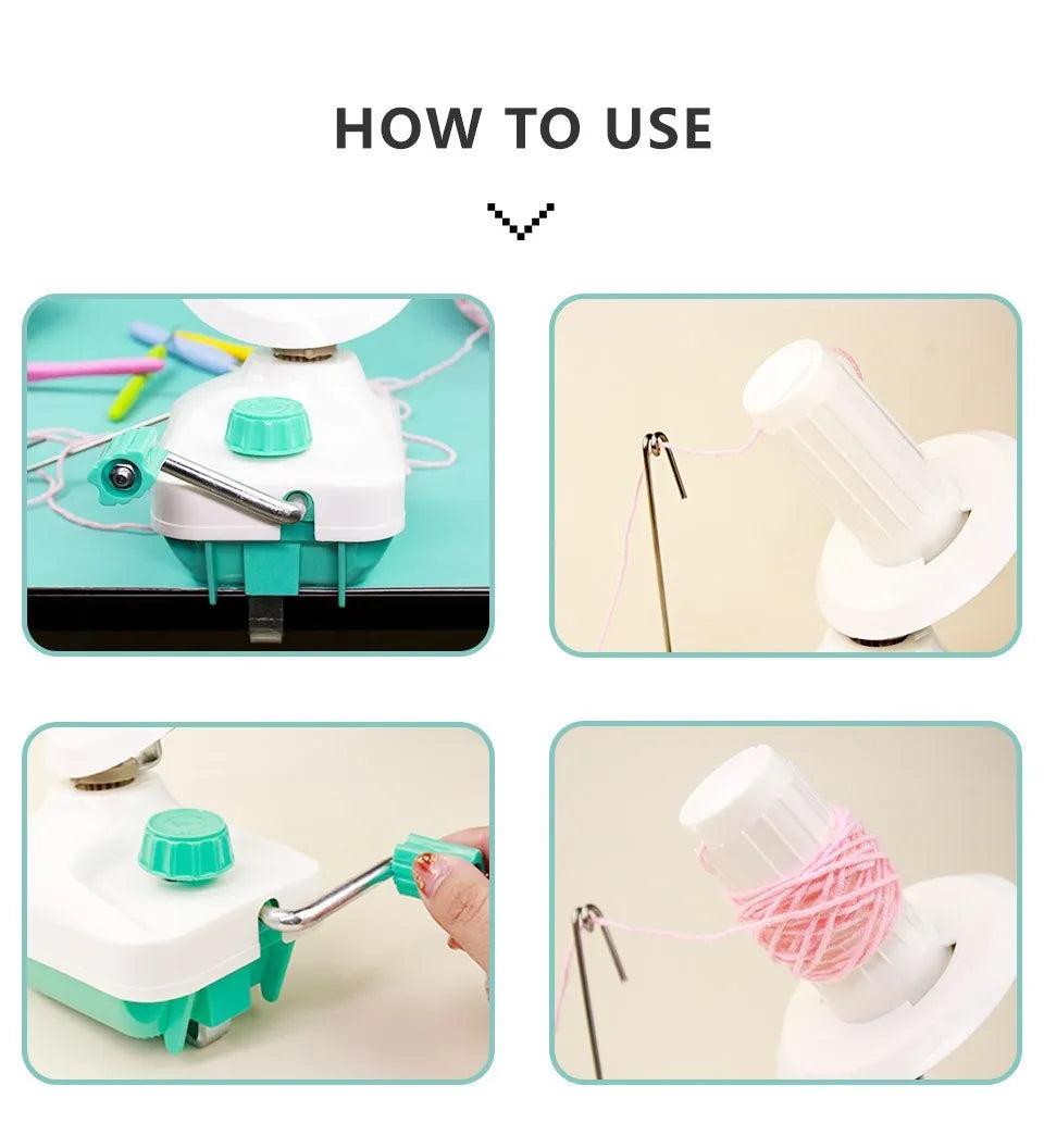 Manual Wool Ball Winder – Hand Operated Yarn Swift for Knitting