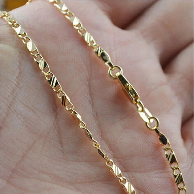 925 Silver 18K Gold Filled Necklace