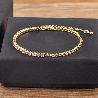 Adjustable Zircon Tennis Bracelet – Women’s Jewelry Gift"