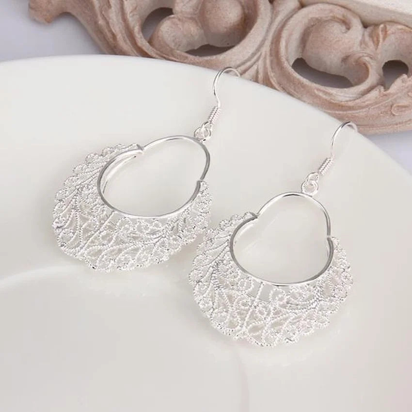 Luxury 925 Sterling Silver Vintage Earrings