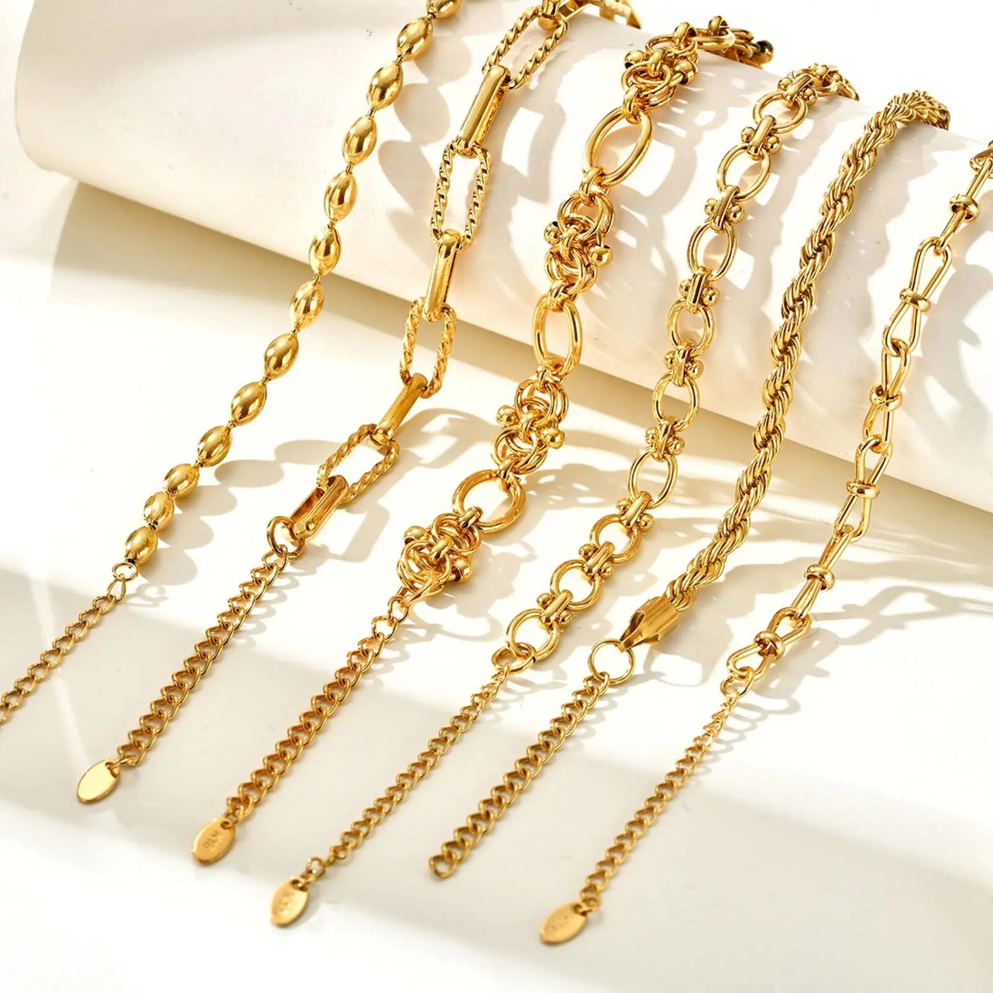 Gold-Plated Chunky Link Bracelet – Waterproof