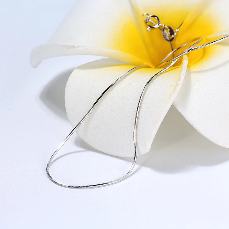 925 Silver Snake Chain Necklace for Women