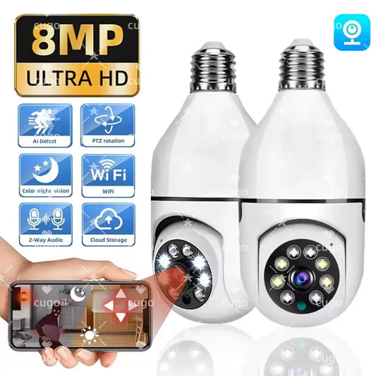E27 WiFi Bulb Camera 8MP