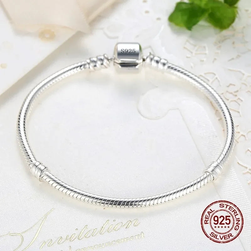 “925 Sterling Silver 3mm Snake Chain Bracelet”