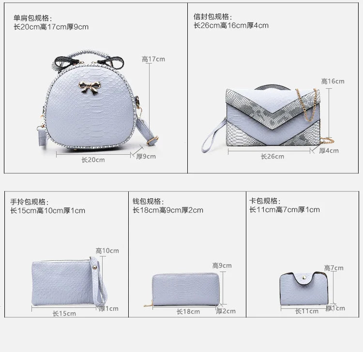 Luxury 6-Piece Handbag Set