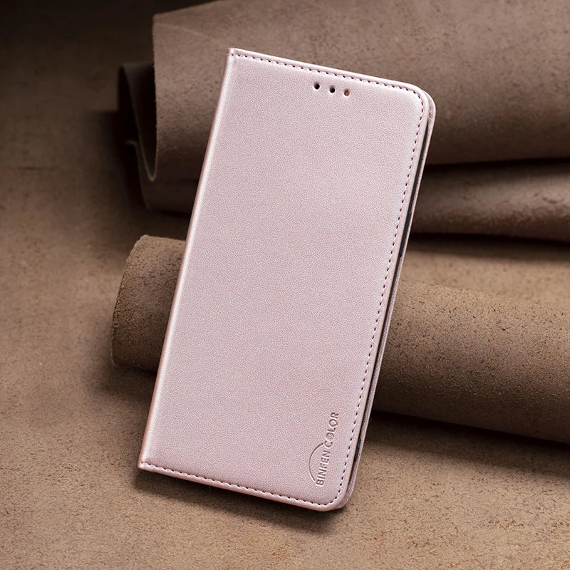 Luxury Magnetic Leather Wallet Cover – OPPO