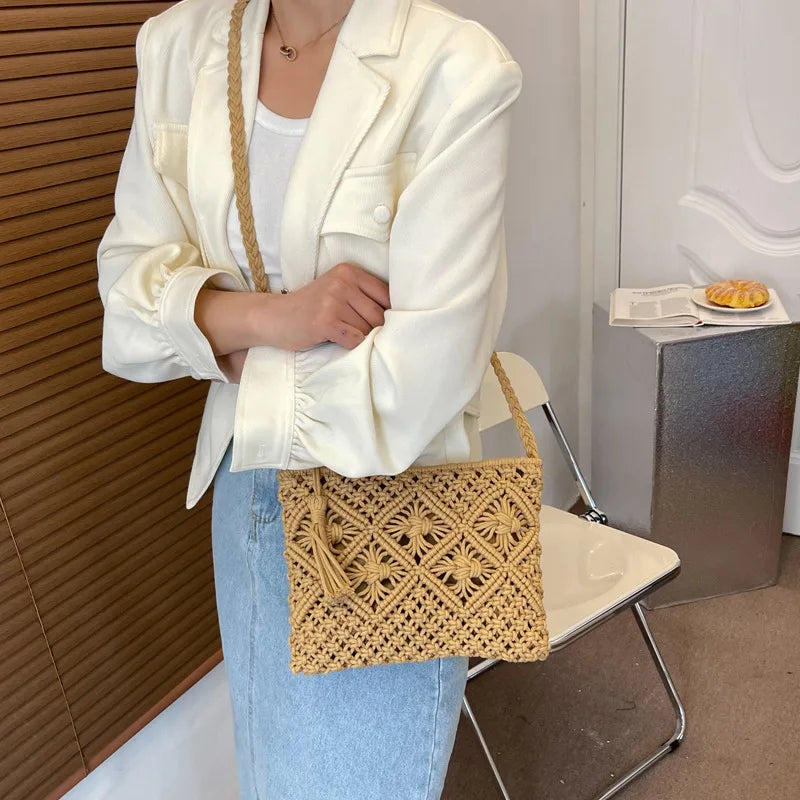 Straw Woven Crossbody Bag