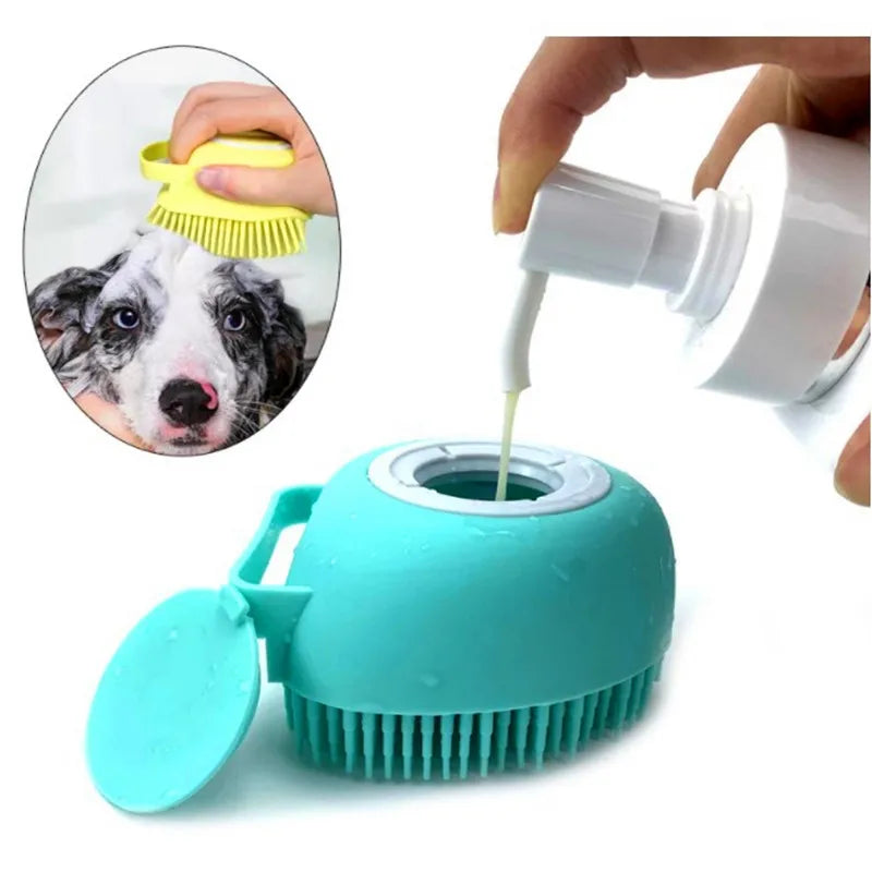 Pet Massage & Bath Brush for Dogs and Cats