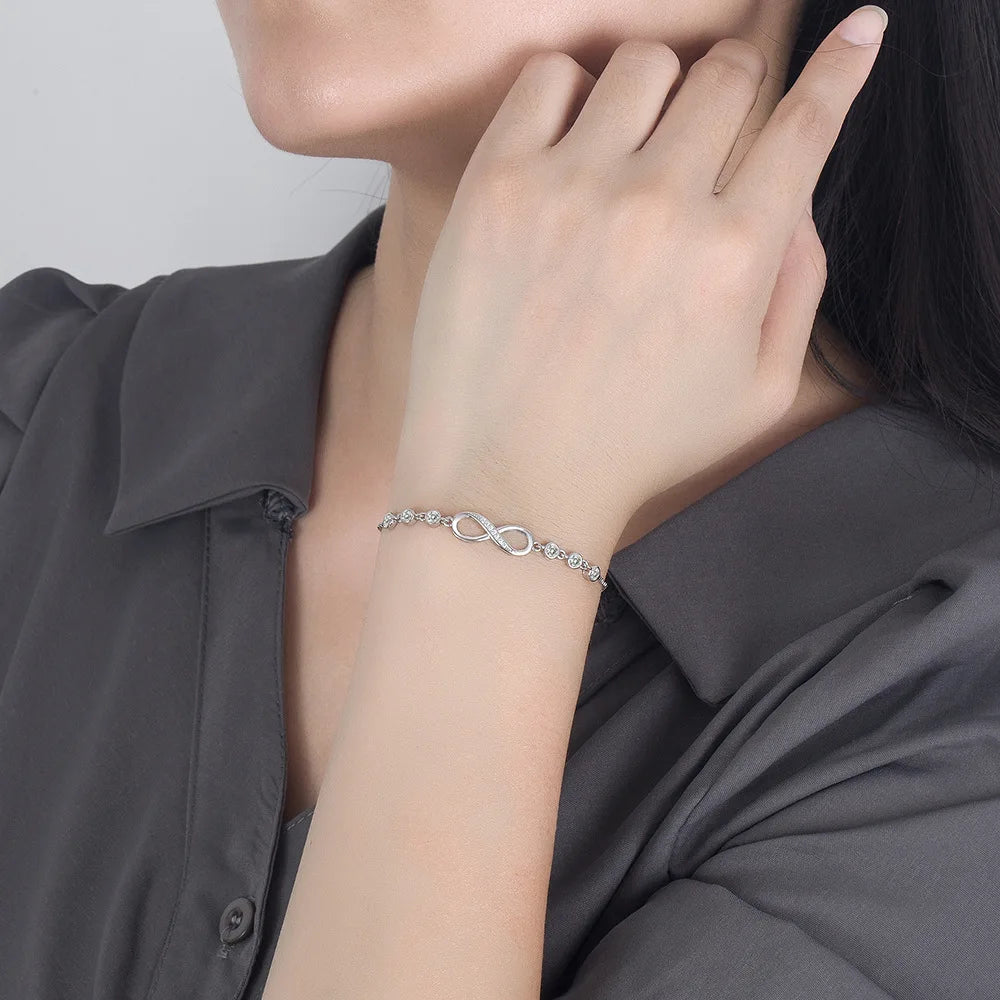 925 Silver Crystal Luxury Bracelet for Women”