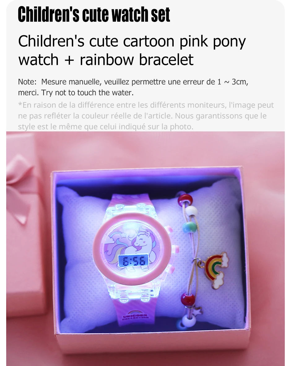 Kids Luminous Sports Watch Set