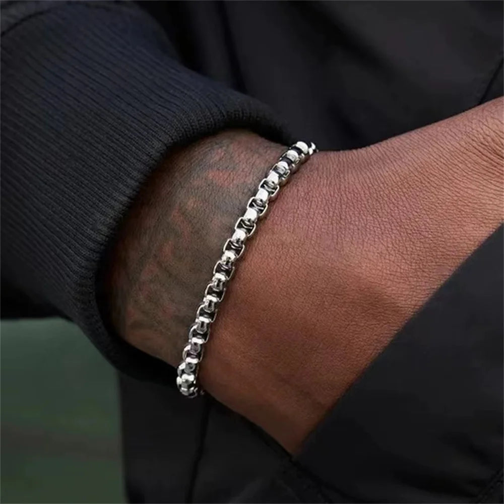Square Ball Chain Bracelet Men