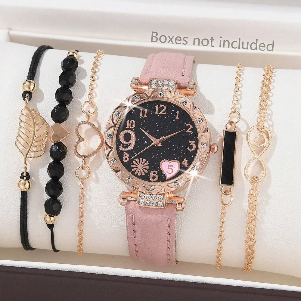 6PCS Women's Fashion Watch Set