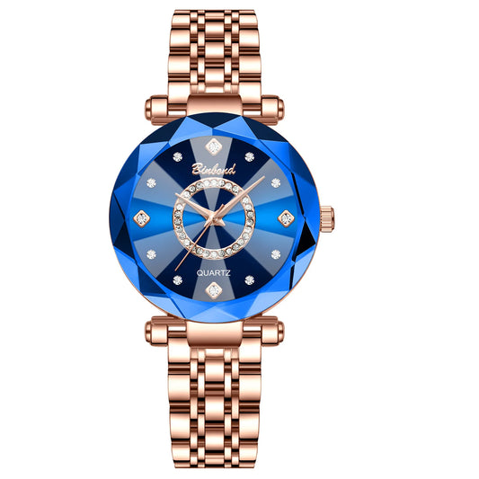 Starry Sky Blue Steel Women's Watch