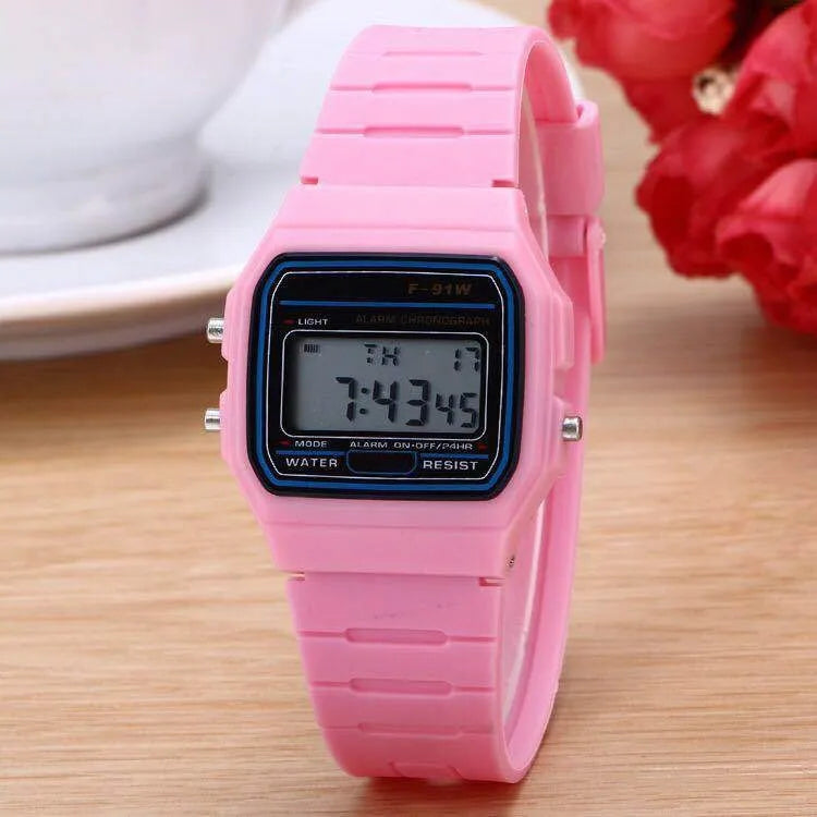 Luxury Harajuku Women's Digital Watch, Waterproof LED, Silicone Strap