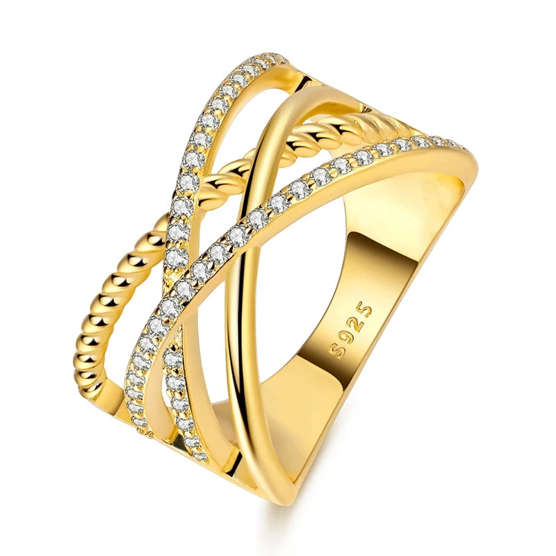 925 Silver Infinite Love Star Moon Ring – Zircon Gift"