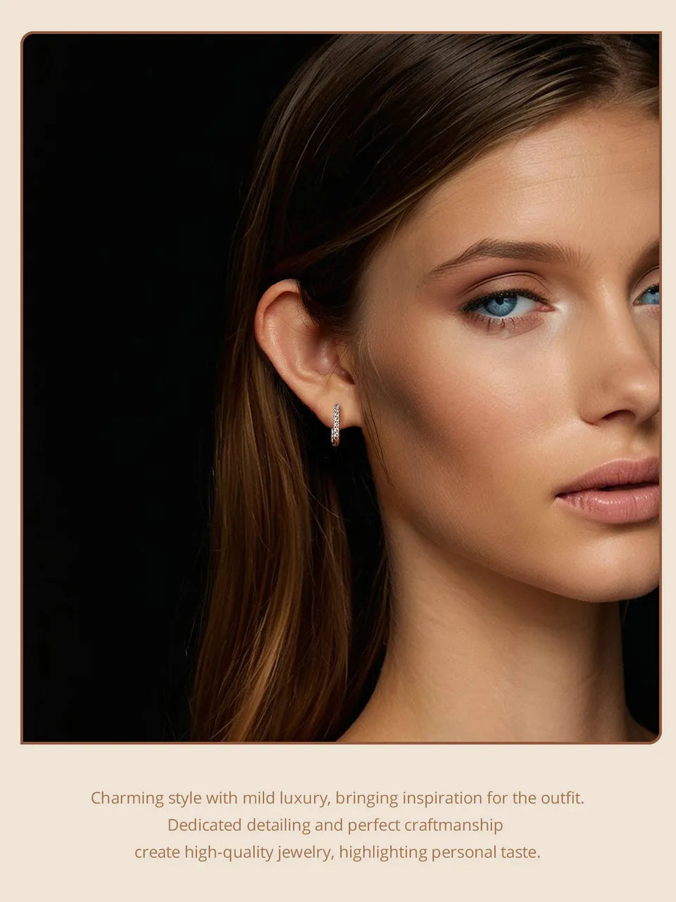 “925 Silver Gold Moissanite Hoop Earrings