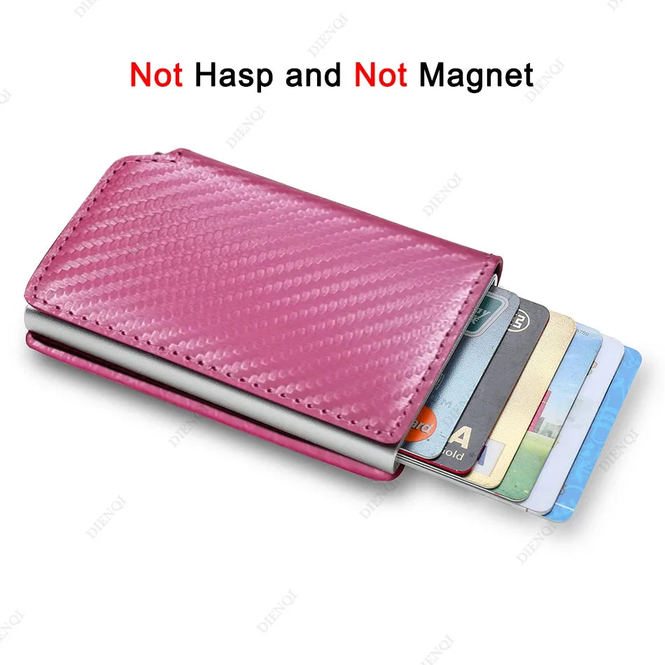 RFID Aluminum Slim Men’s Wallet – Carbon Fiber Card Holder